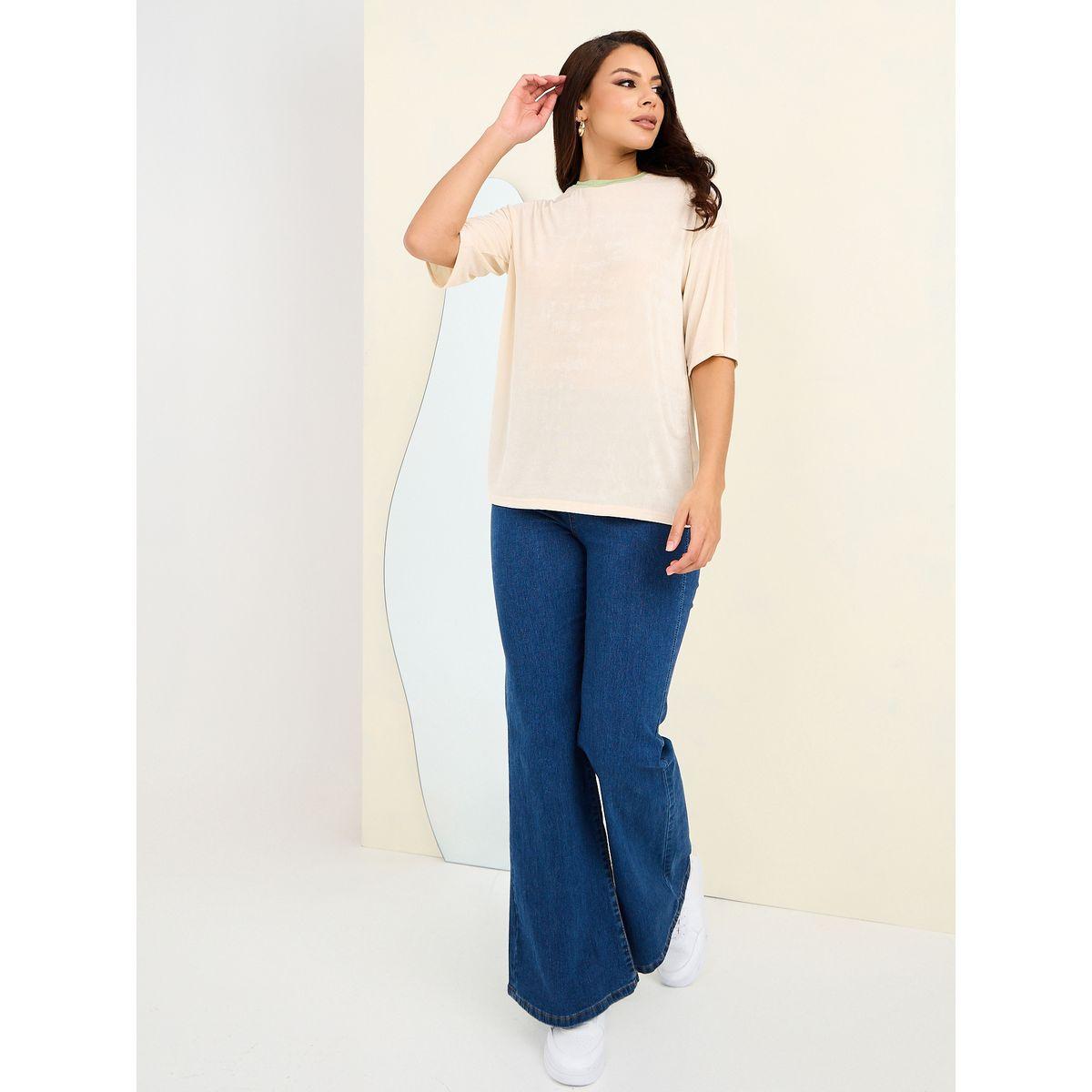 Styli Oversized Solid Drop Shoulder T-Shirt-women-clothing-tshirts-image-2