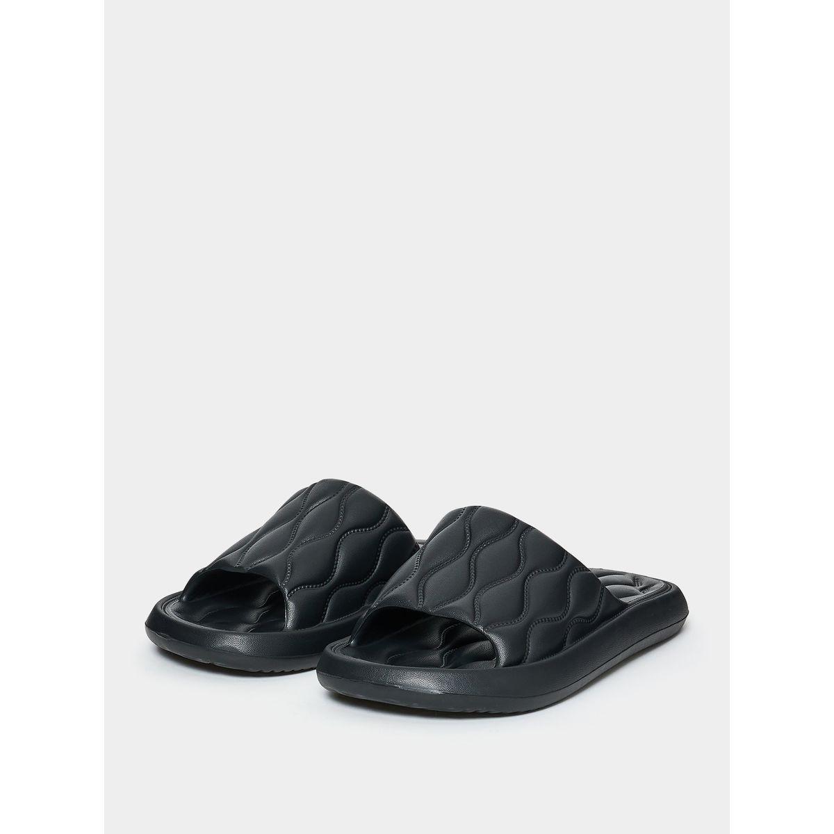 Styli Textured Comfort Open Toe Slip On Slides-men-shoes-flipflopsandslides-image-2