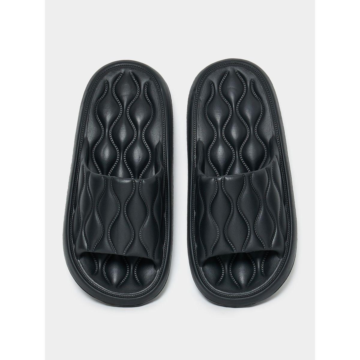 Styli Textured Comfort Open Toe Slip On Slides-men-shoes-flipflopsandslides-image-4
