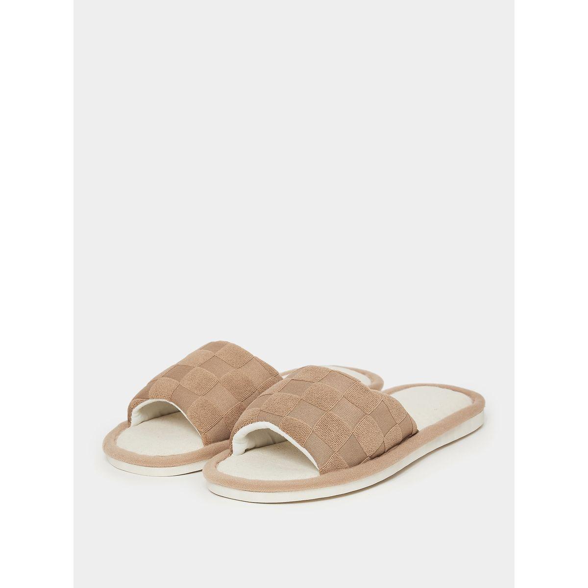Styli Checked Texture Open Toe Bedroom Slippers-men-shoes-flipflopsandslides-image-2