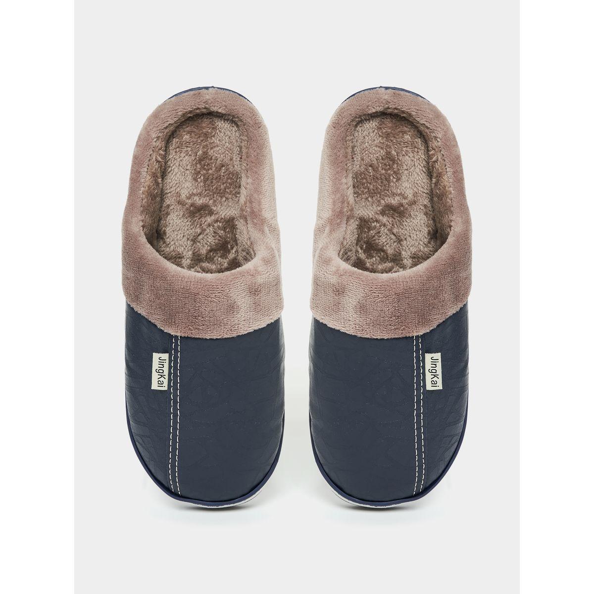 Styli Soft Velvet Closed-Toe Bedroom Slippers-men-shoes-flipflopsandslides-image-4