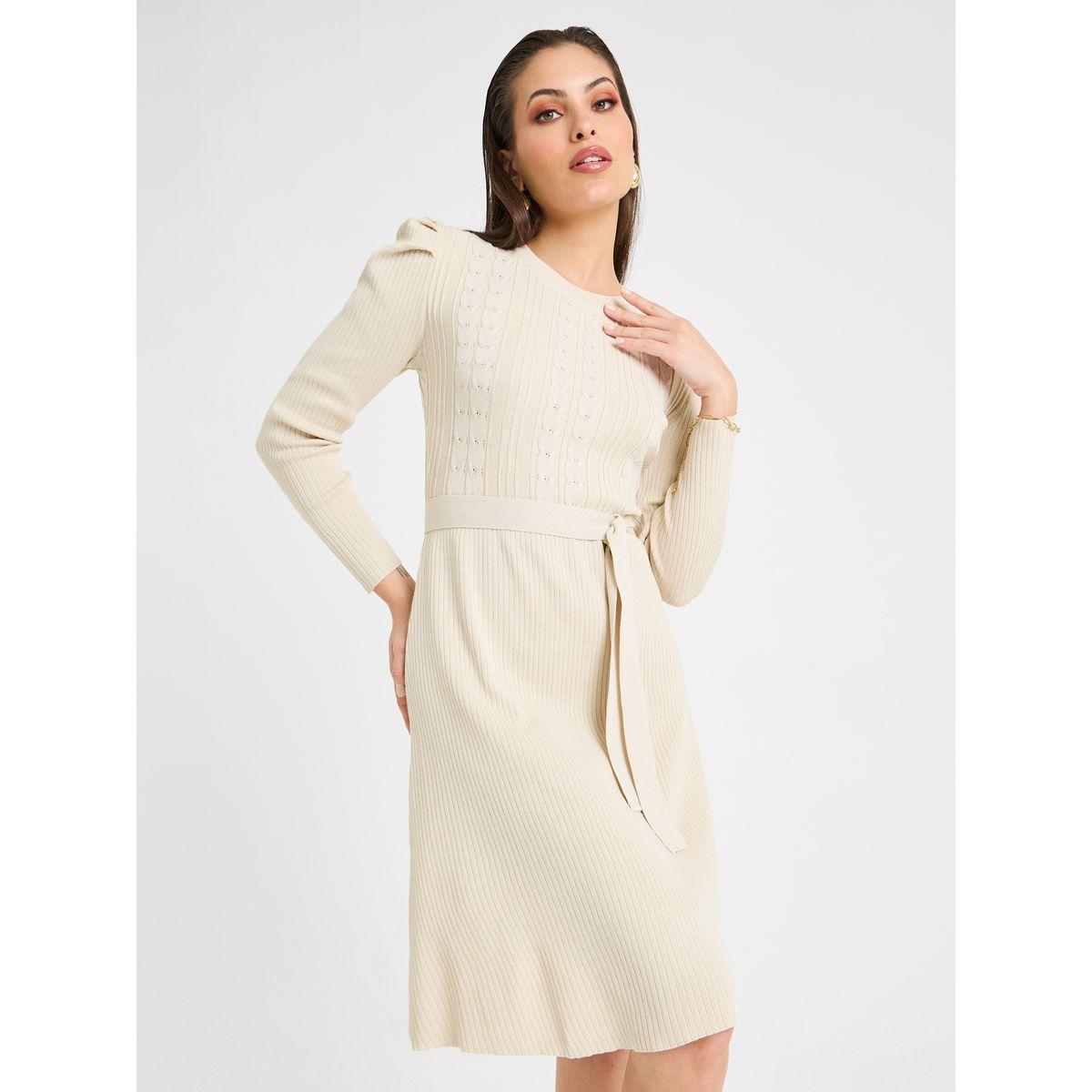 Styli Cable Knit A-Line Knee Length Dress-women-clothing-dresses-image-2