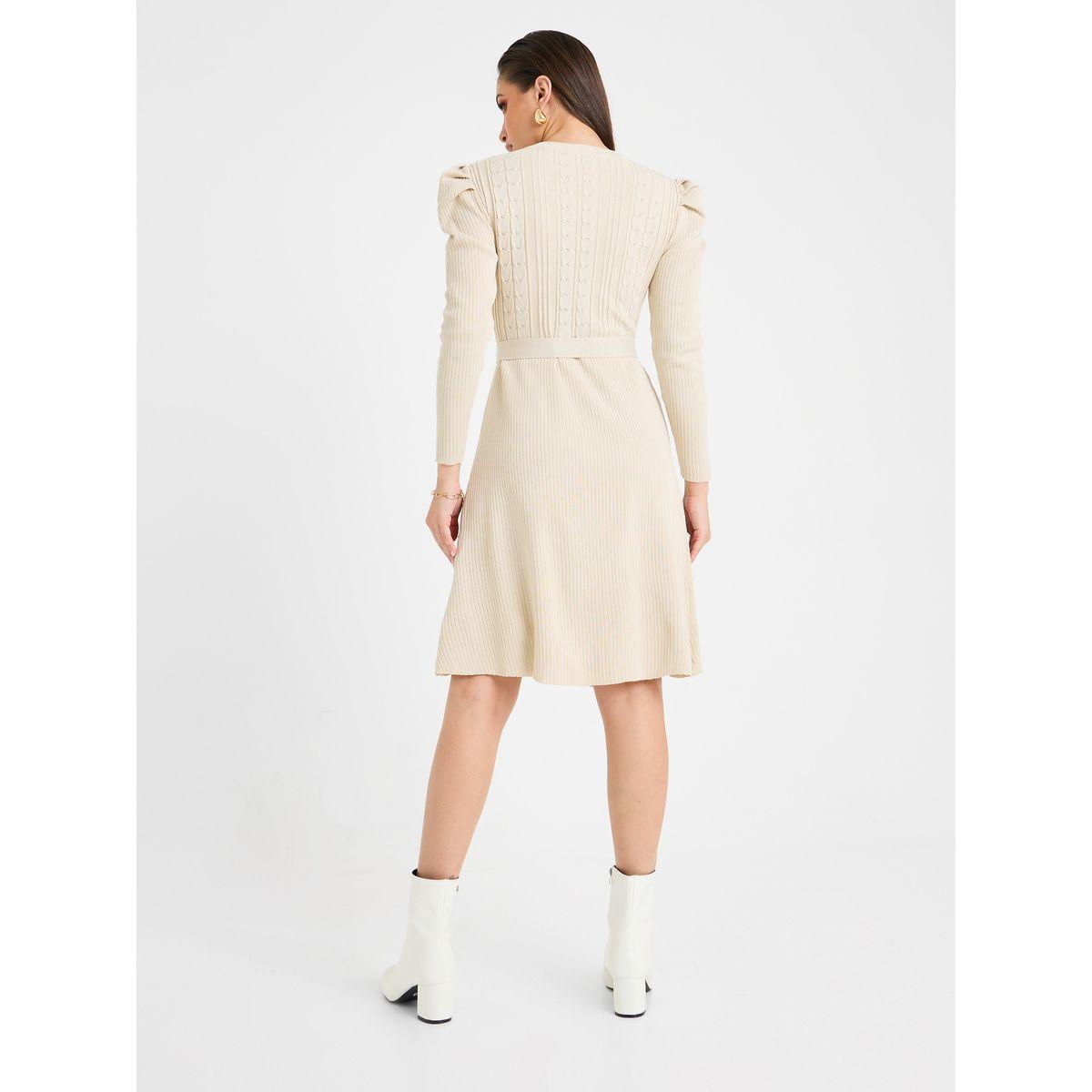 Styli Cable Knit A-Line Knee Length Dress-women-clothing-dresses-image-4