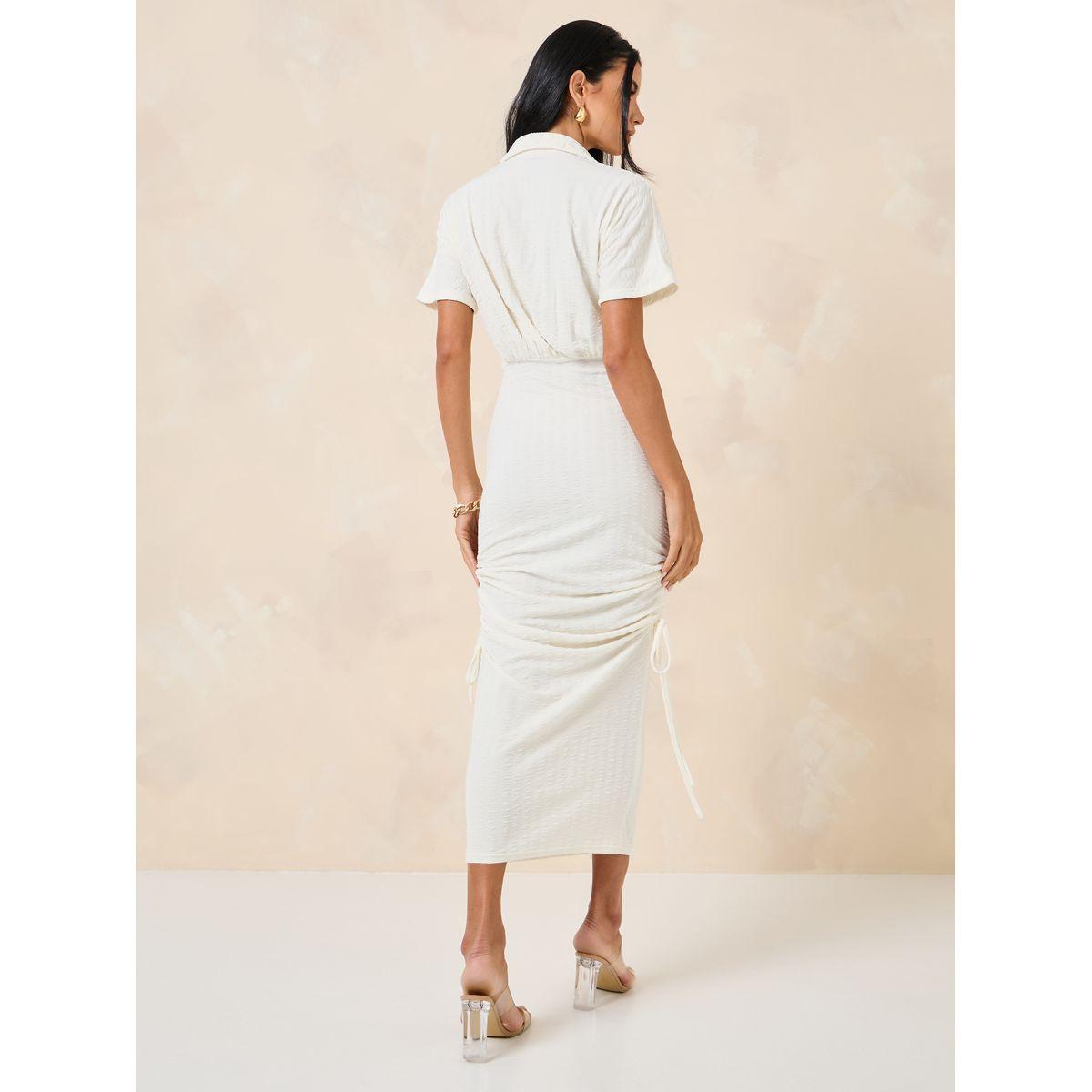 فستان ميدي بتفاصيل مزمومة-women-clothing-dresses-image-4
