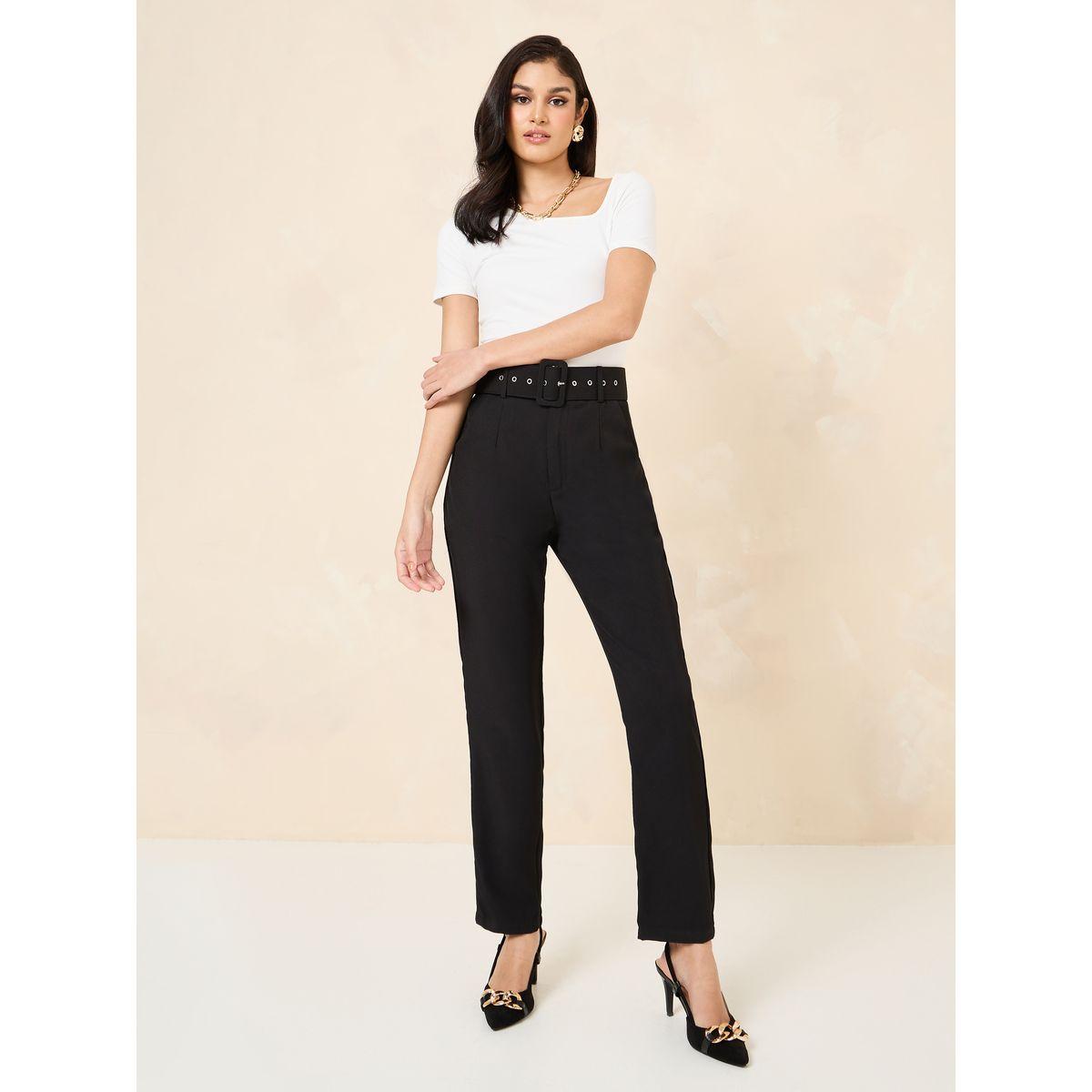 بنطال بقصة مستدقة مع حزام-women-clothing-bottoms-trousers-image-1