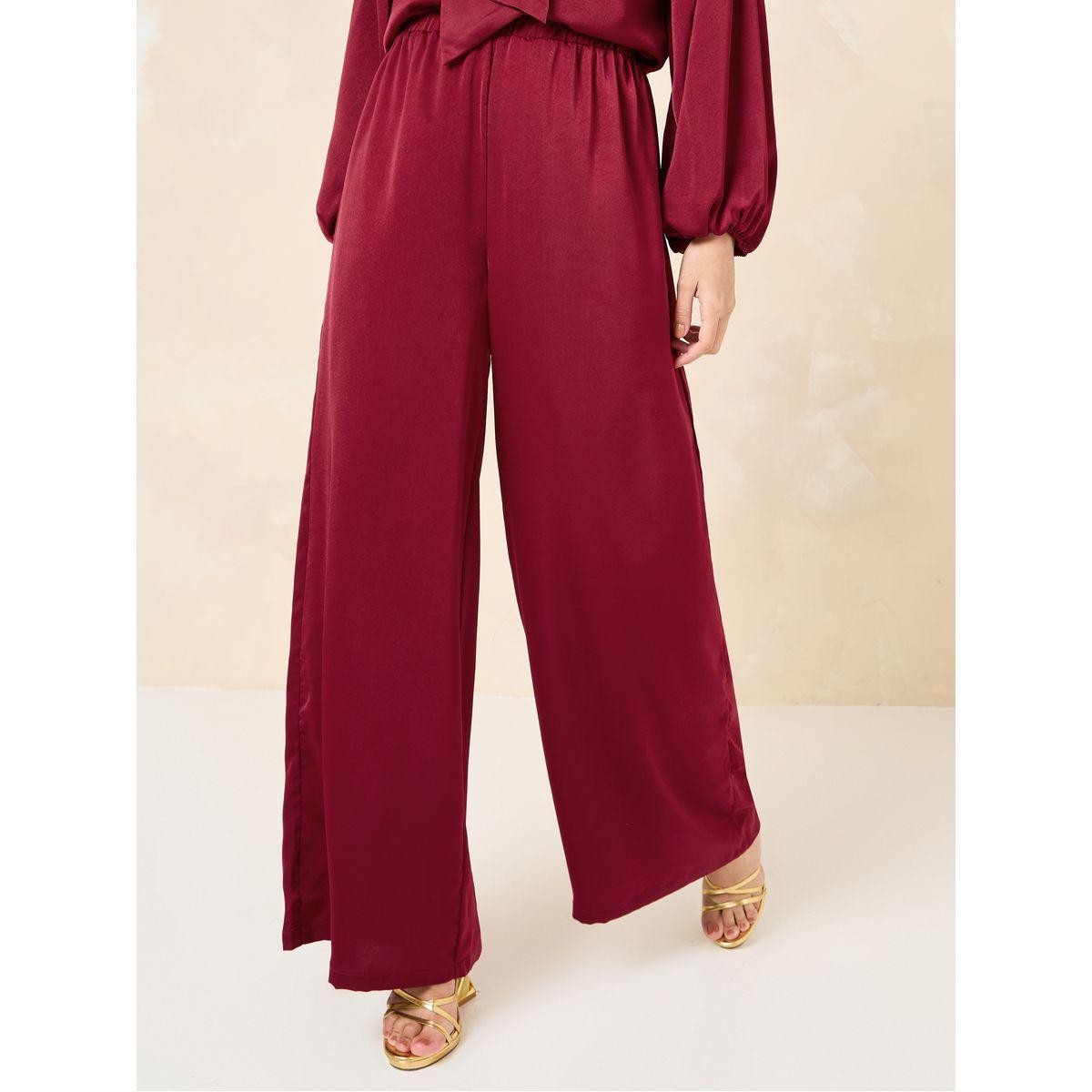 بنطال ساتان بأرجل واسعة-women-clothing-bottoms-trousers-image-2