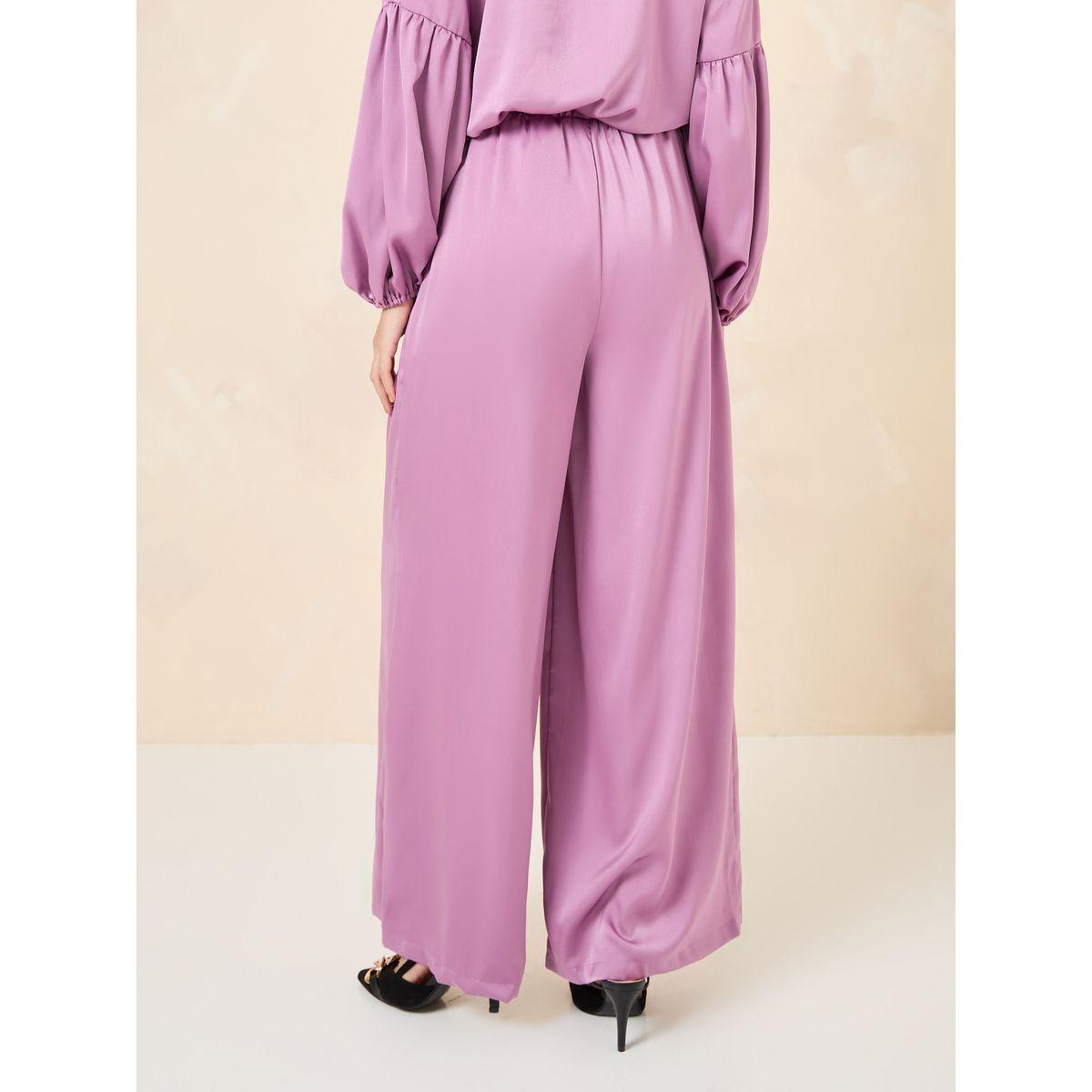 Styli Satin Flowy Wide Leg Trouser-women-clothing-bottoms-trousers-image-4