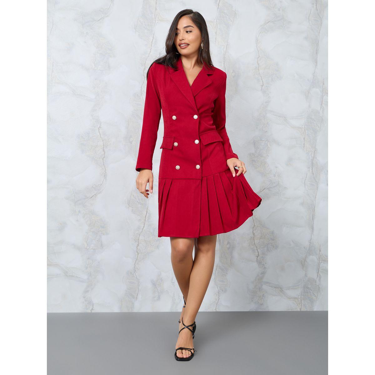 فستان بطول الركبة مع كسرات-women-clothing-dresses-image-1