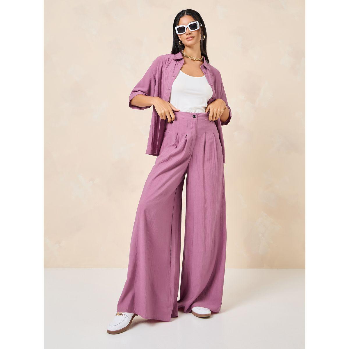 Styli Flowy Wide Leg Pants With Side Pockets-women-clothing-bottoms-trousers-image-1
