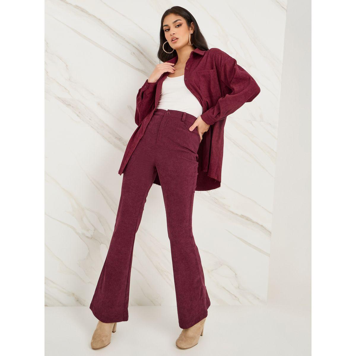 Styli Fit & Flare Corduroy Pants-women-clothing-bottoms-trousers-image-1