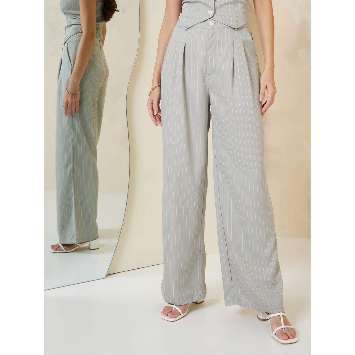 بنطال بأرجل واسعة وخصر عالي-women-clothing-bottoms-trousers-image-1