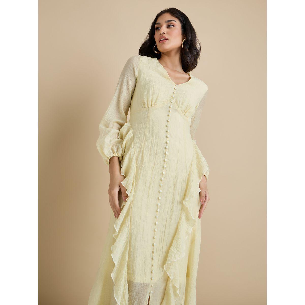 Styli Button Detail Ruffled Shift Maxi Dress-women-clothing-dresses-image-3