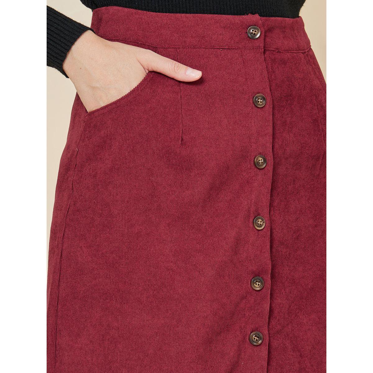 تنورة ميدي كوردروي مع أزرار-women-clothing-bottoms-skirts-image-3
