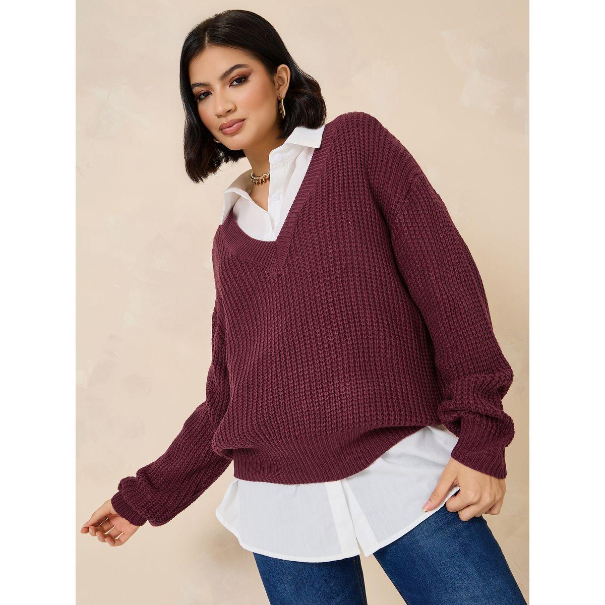 أفرول واسع بتفاصيل محبوكة-women-clothing-cardigansandjumpers-jumpers-image-1