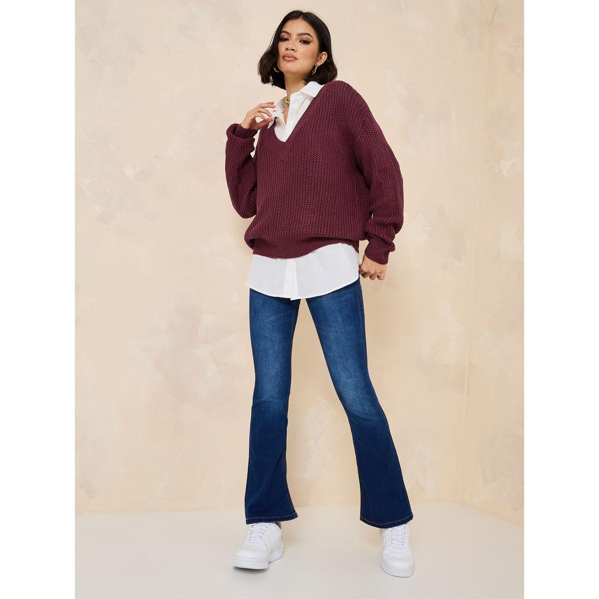 Styli Oversized Fit Chunky Knit Regular Length Sweater-women-clothing-cardigansandjumpers-jumpers-image-2
