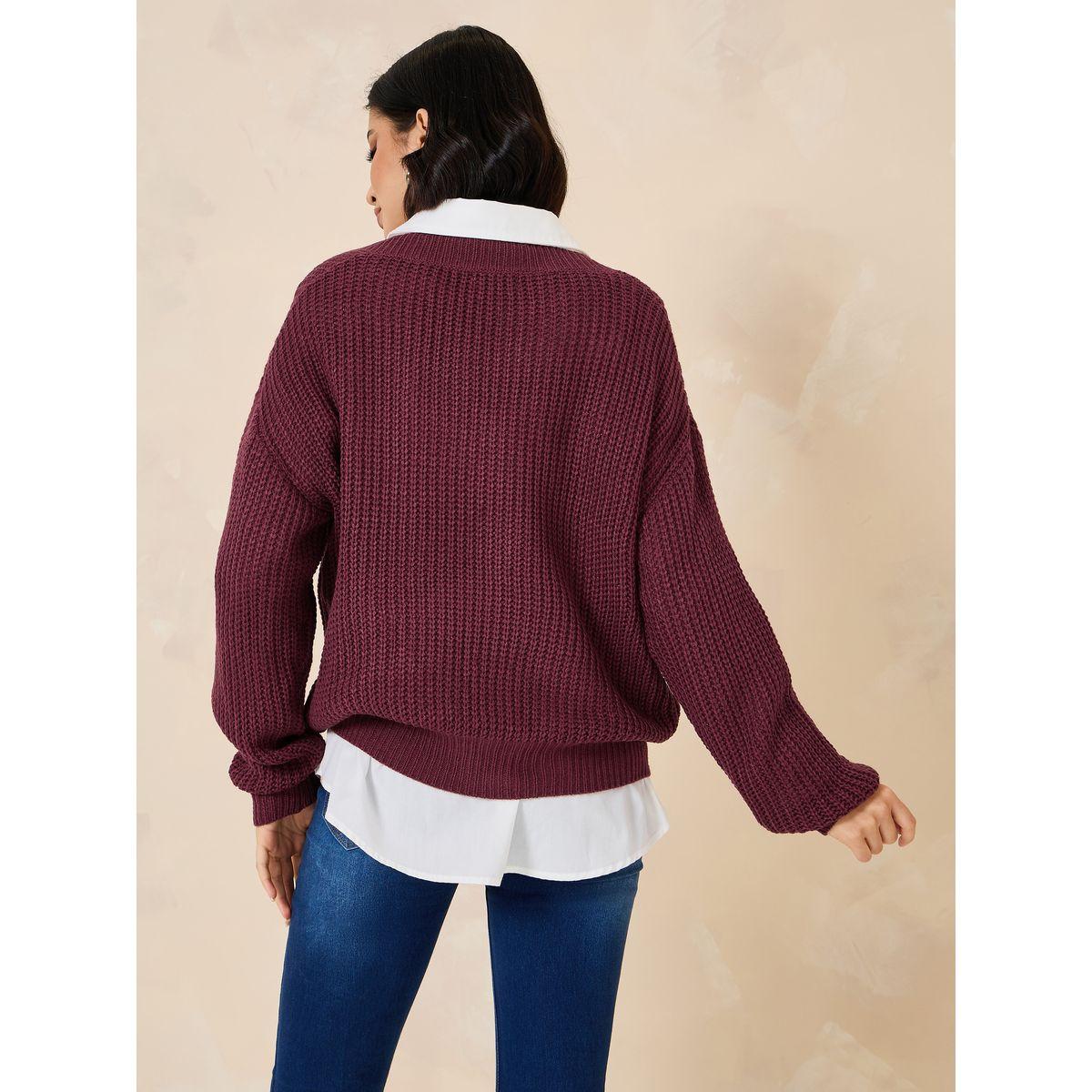Styli Oversized Fit Chunky Knit Regular Length Sweater-women-clothing-cardigansandjumpers-jumpers-image-4