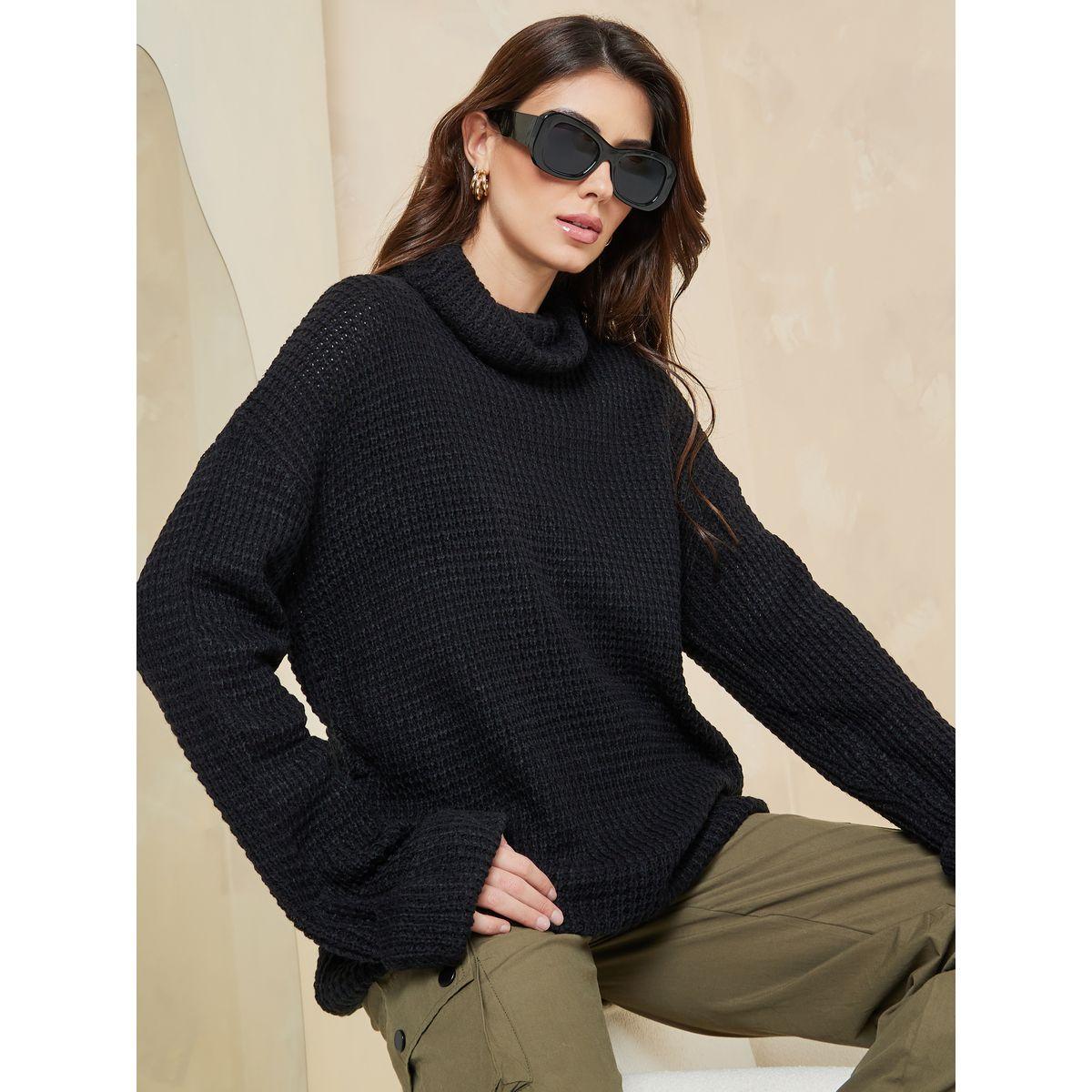 Styli Oversized Chunky Knit Turtle Neck Sweater-women-clothing-cardigansandjumpers-jumpers-image-1