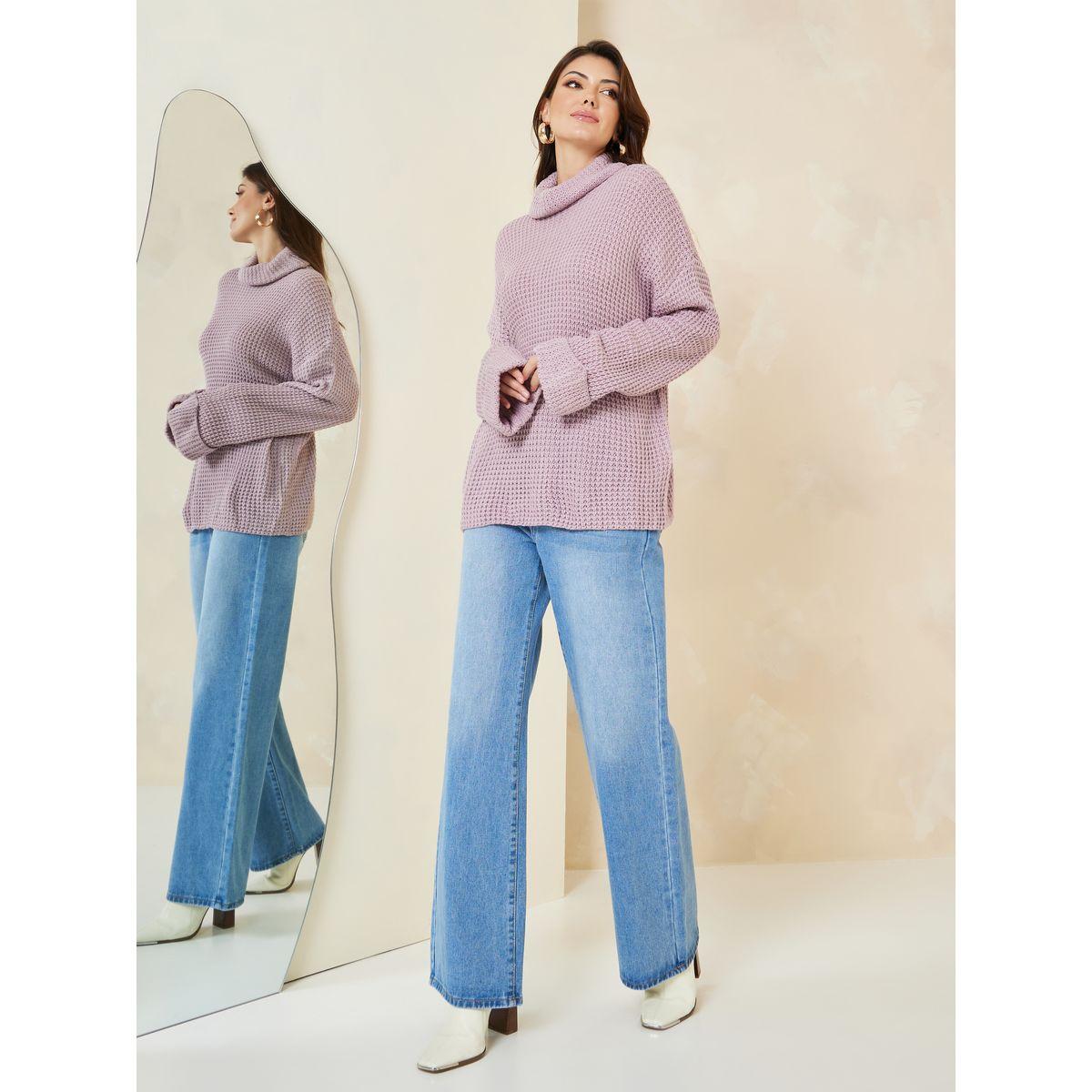 Styli Oversized Chunky Knit Turtle Neck Sweater-women-clothing-cardigansandjumpers-jumpers-image-2