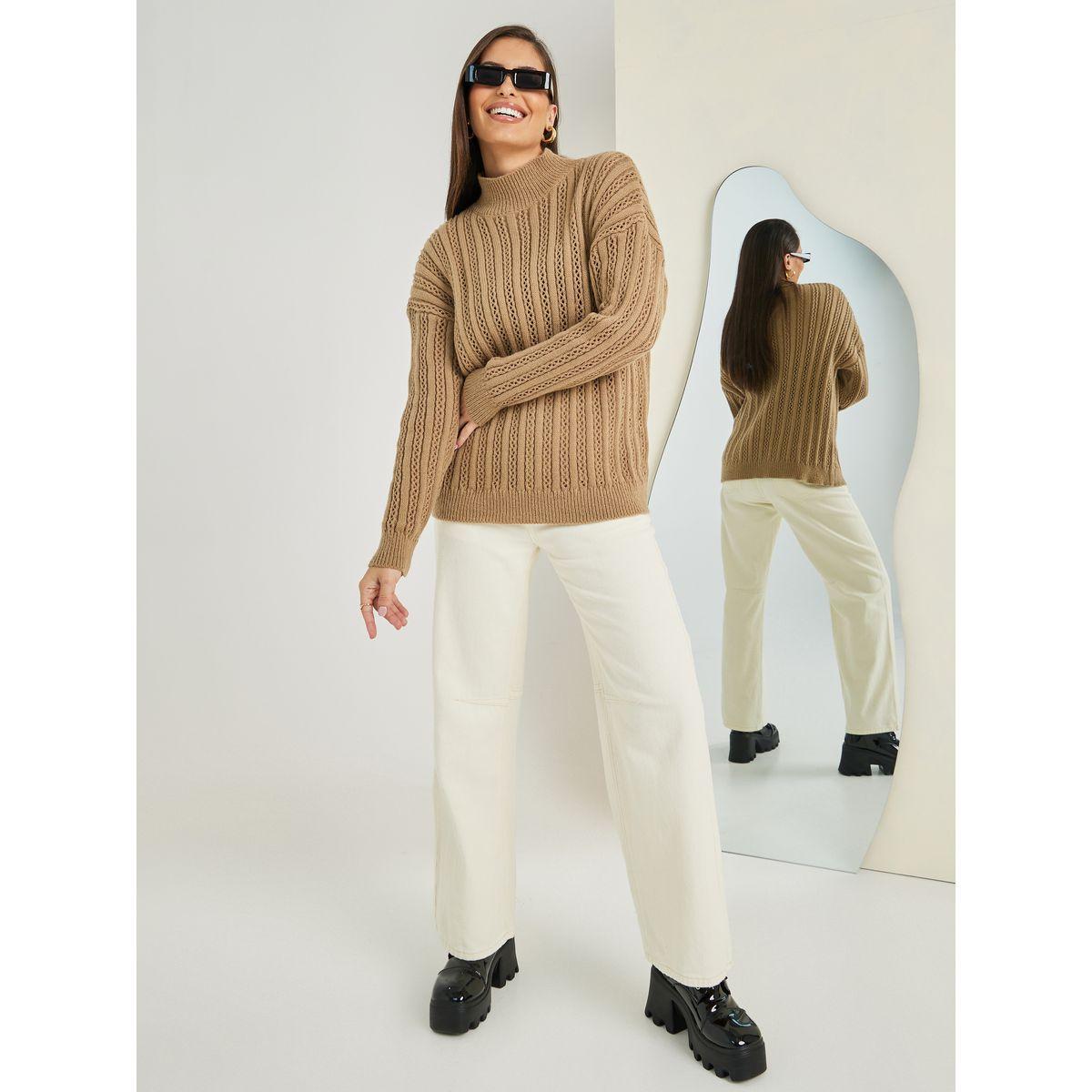 Styli Regular Fit High Neck Textured Sweater-women-clothing-cardigansandjumpers-jumpers-image-1