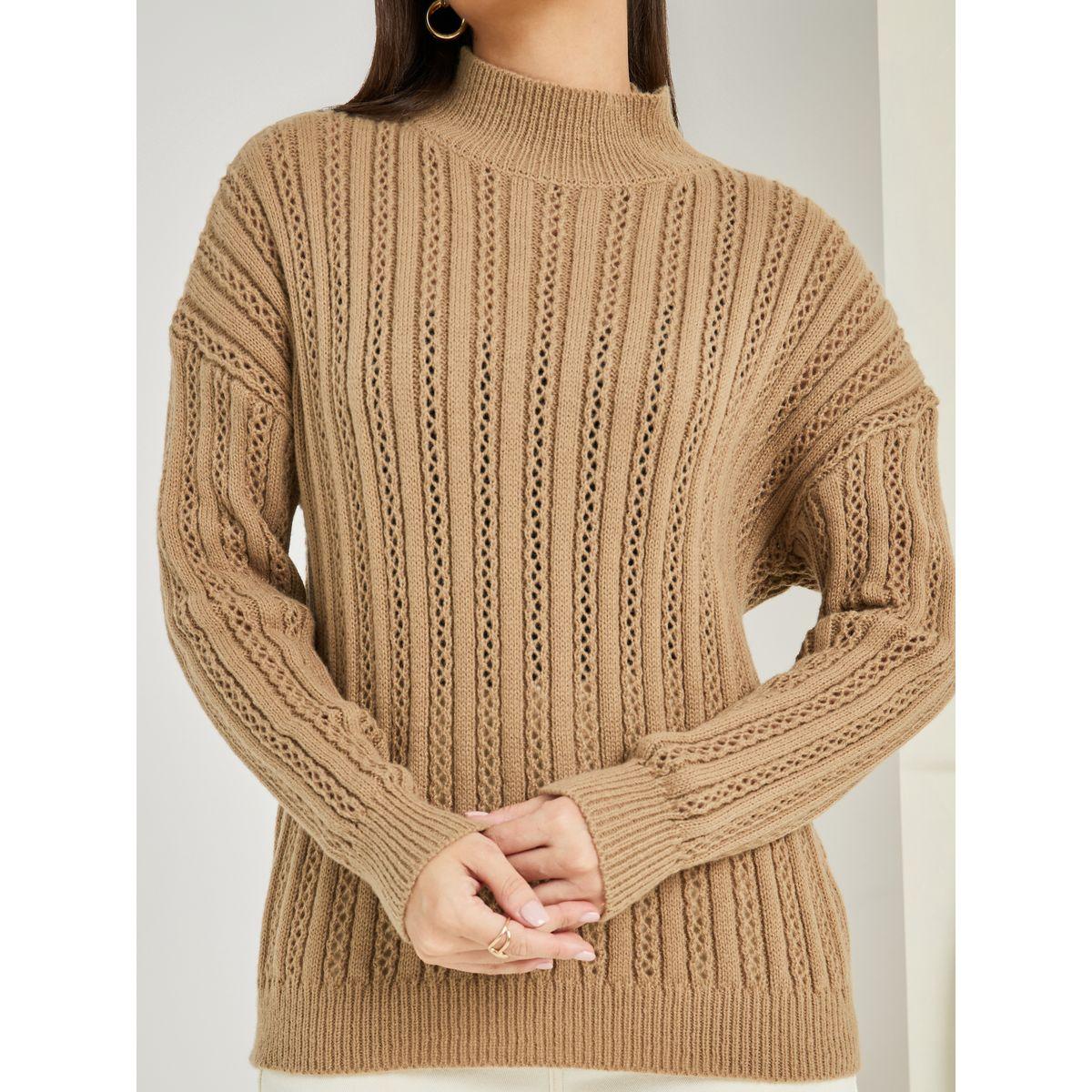 Styli Regular Fit High Neck Textured Sweater-women-clothing-cardigansandjumpers-jumpers-image-3