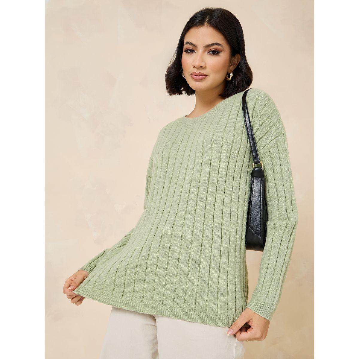 Styli Oversized Fit Regular Length Ribbed Sweater-women-clothing-cardigansandjumpers-jumpers-image-1