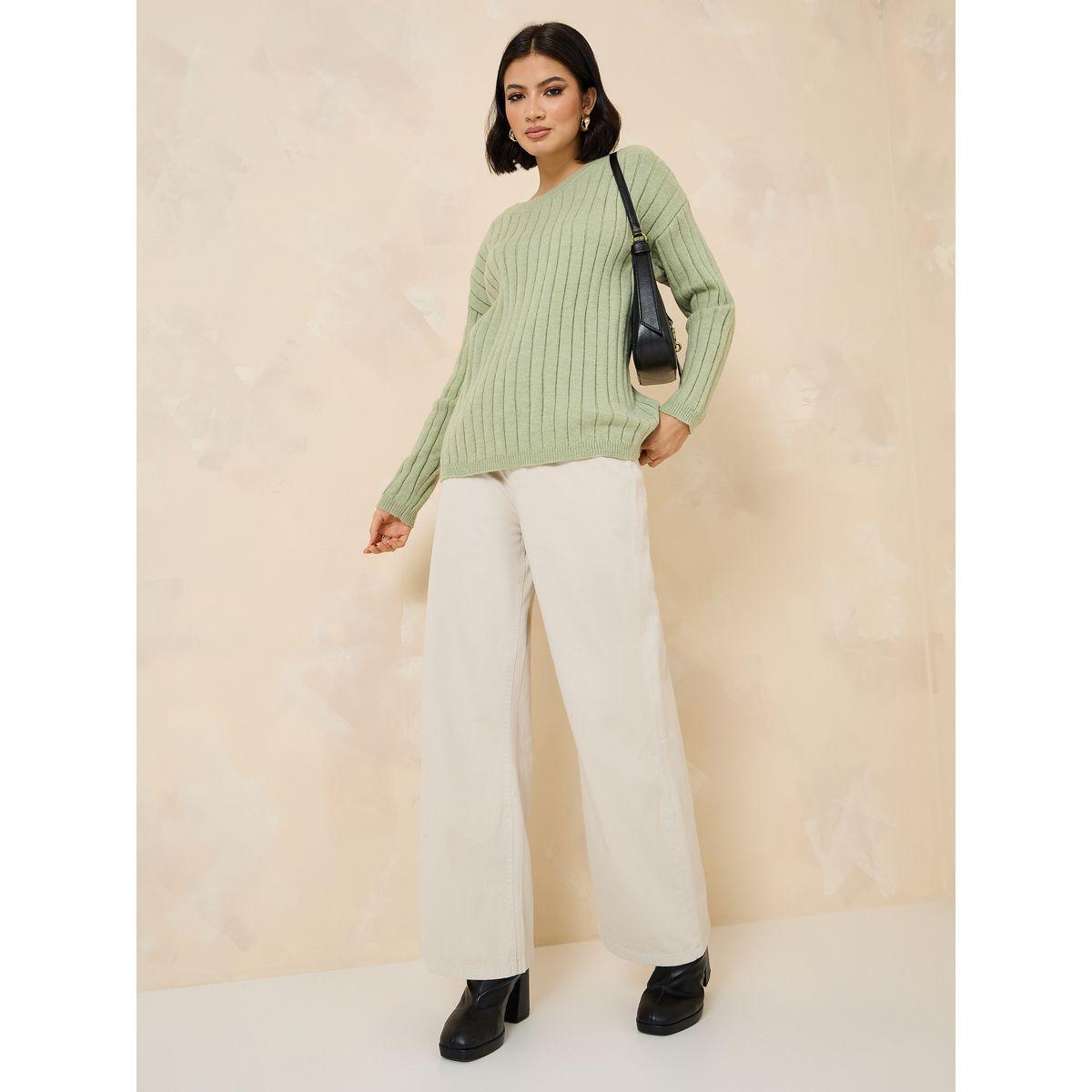 Styli Oversized Fit Regular Length Ribbed Sweater-women-clothing-cardigansandjumpers-jumpers-image-2