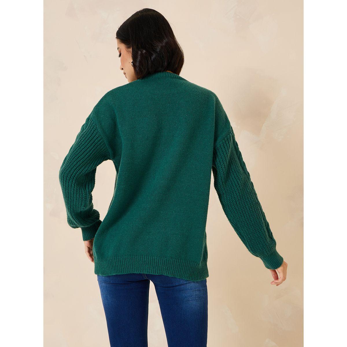 Styli Oversized Sweater With Cable Knit Sleeves-women-clothing-cardigansandjumpers-jumpers-image-6