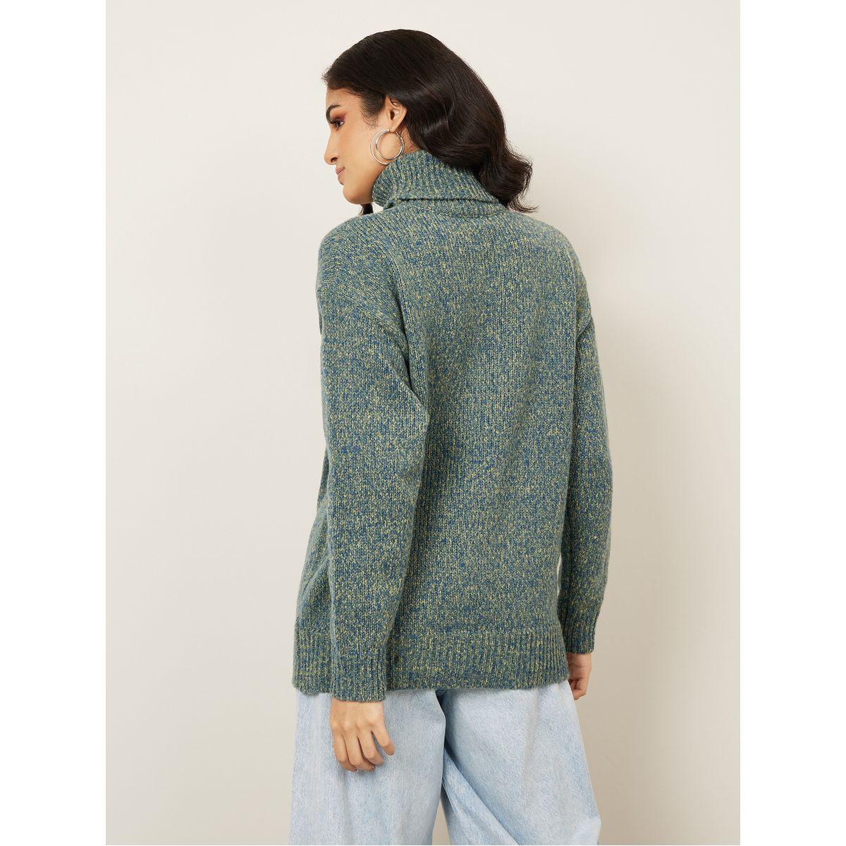 Styli Oversized Chunky Knit Mixed Yarn Sweater-women-clothing-cardigansandjumpers-jumpers-image-4