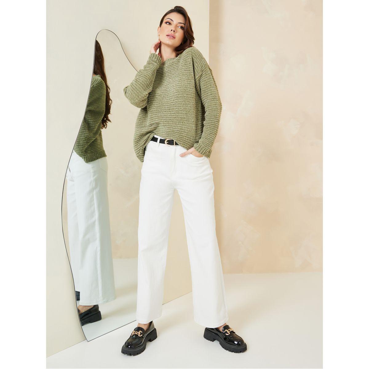 Styli Textured Regular Fit Chenille Yarn Sweater-women-clothing-cardigansandjumpers-jumpers-image-2