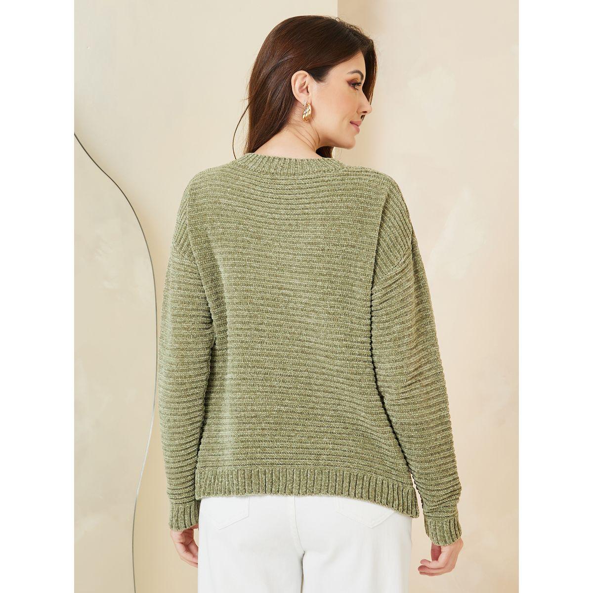 Styli Textured Regular Fit Chenille Yarn Sweater-women-clothing-cardigansandjumpers-jumpers-image-5