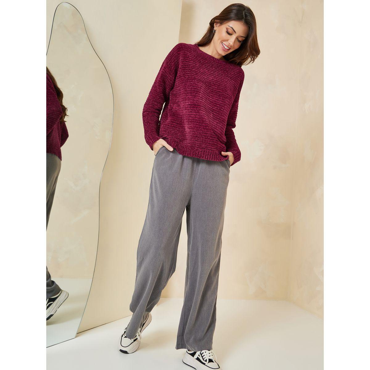 Styli Textured Regular Fit Chenille Yarn Sweater-women-clothing-cardigansandjumpers-jumpers-image-2