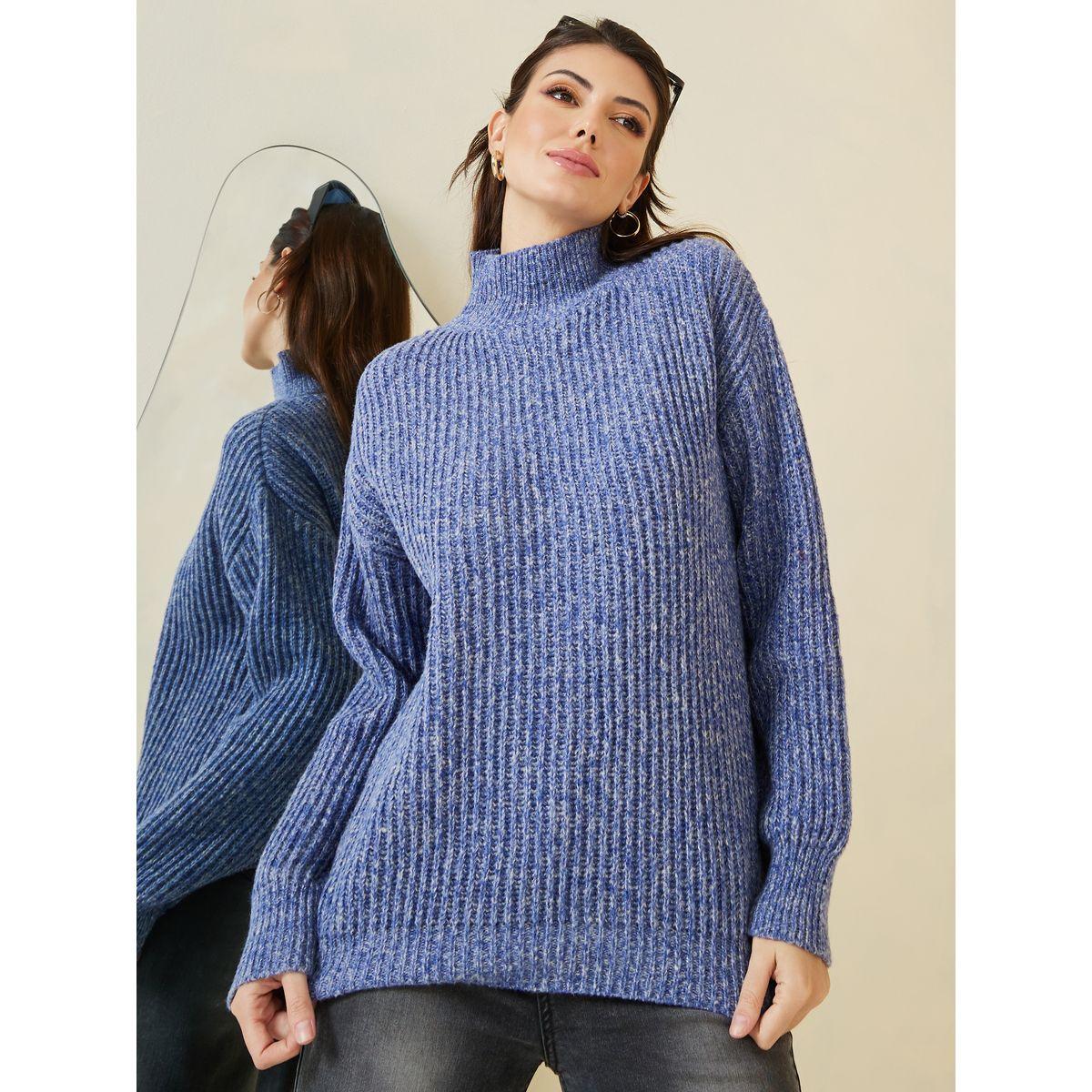 Styli Textured Ribbed High Neck Mixed Yarn Sweater-women-clothing-cardigansandjumpers-jumpers-image-1