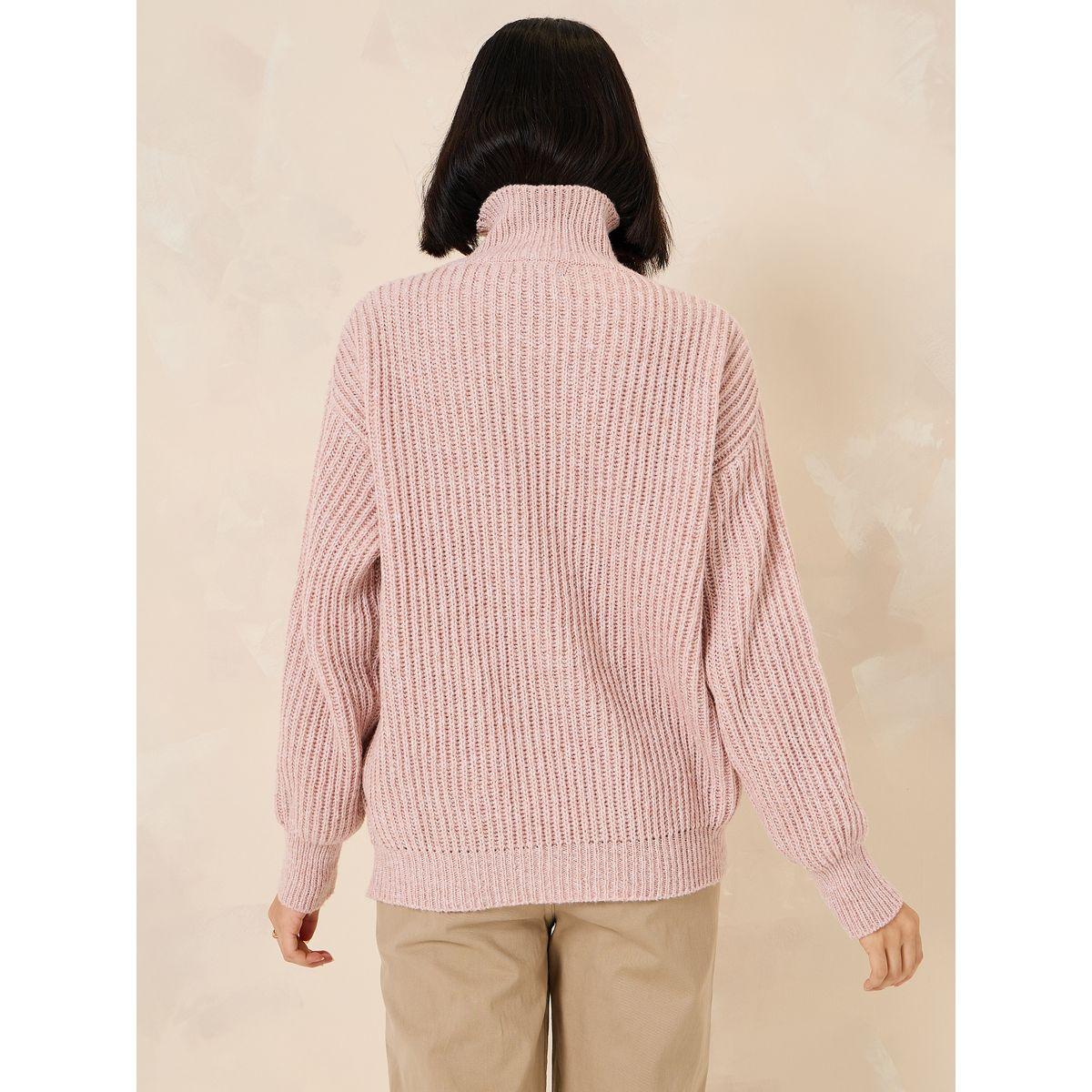Styli Textured Ribbed High Neck Mixed Yarn Sweater-women-clothing-cardigansandjumpers-jumpers-image-4