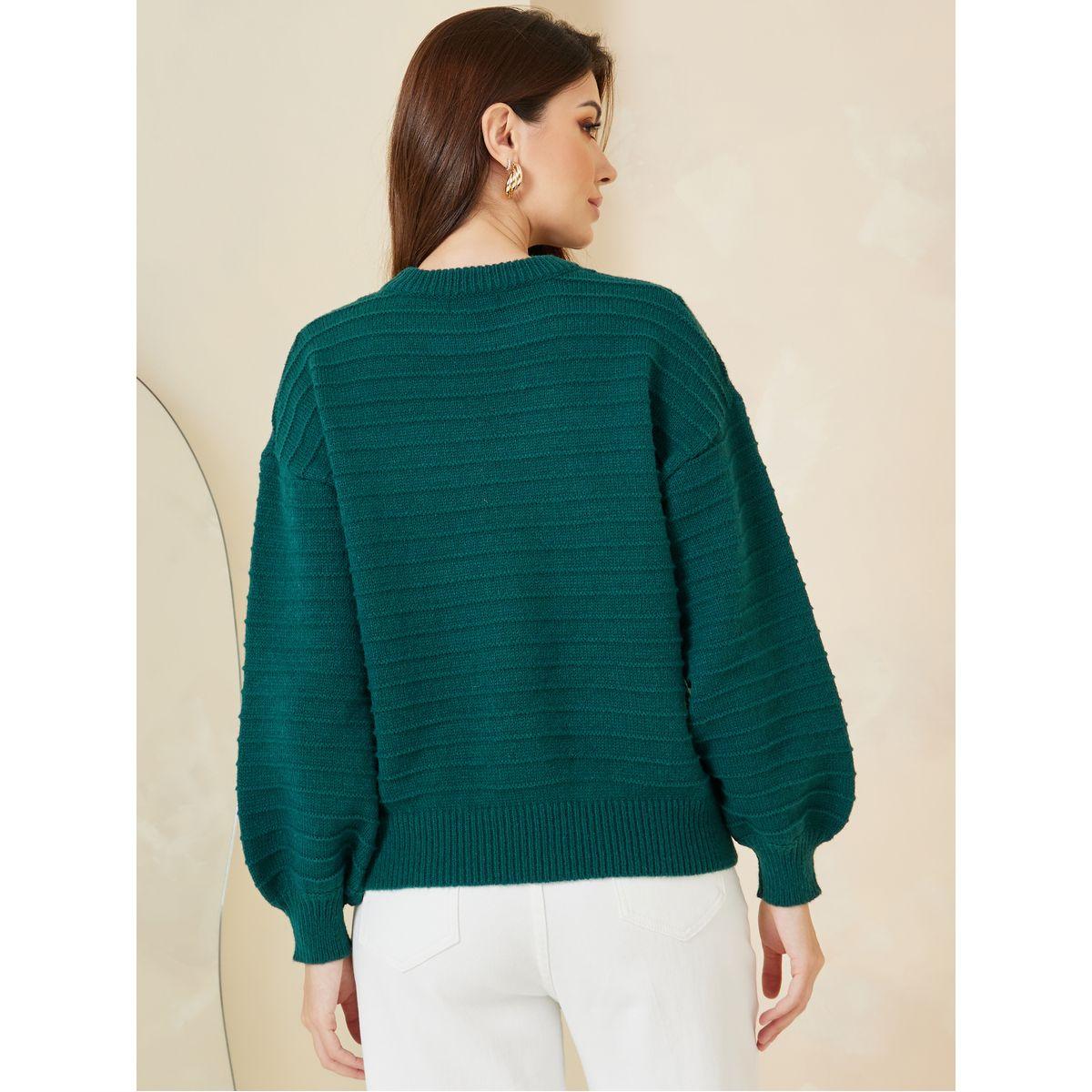 Styli Volume Sleeves Textured Sweater-women-clothing-cardigansandjumpers-jumpers-image-5