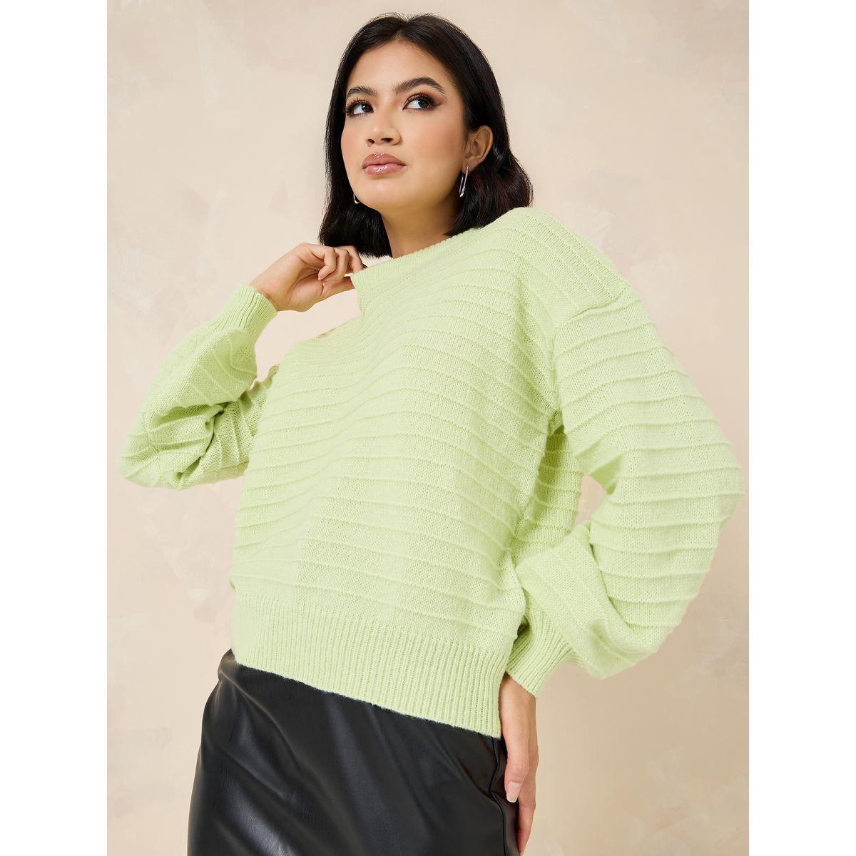 Styli Volume Sleeves Textured Sweater-women-clothing-cardigansandjumpers-jumpers-image-1
