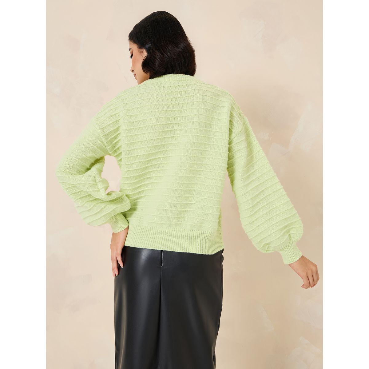 Styli Volume Sleeves Textured Sweater-women-clothing-cardigansandjumpers-jumpers-image-4