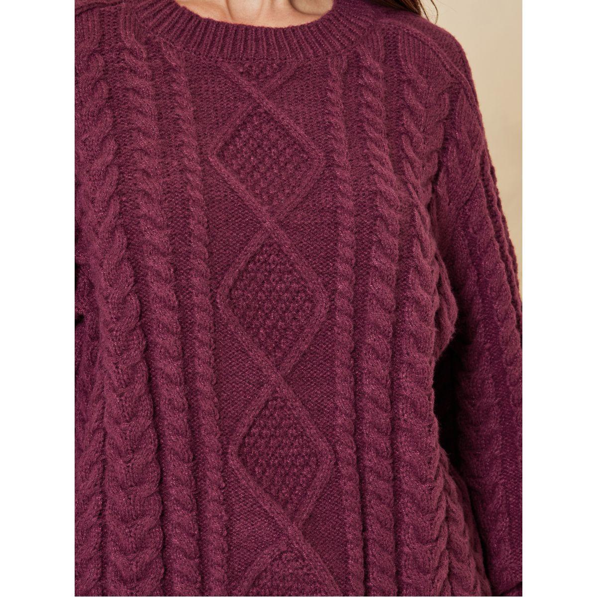 سويتر واسع بتفاصيل محبوكة-women-clothing-cardigansandjumpers-jumpers-image-2