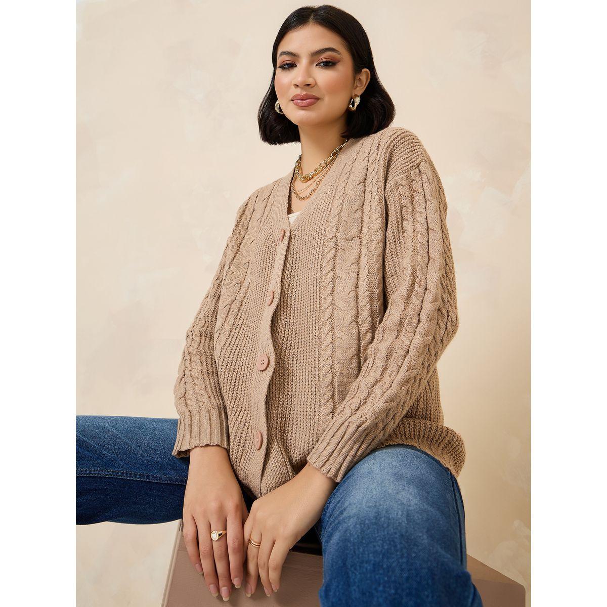 كارديجان محبوك بأزرار غلق-women-winterwear-cardigansandjumpers-cardigans-image-1