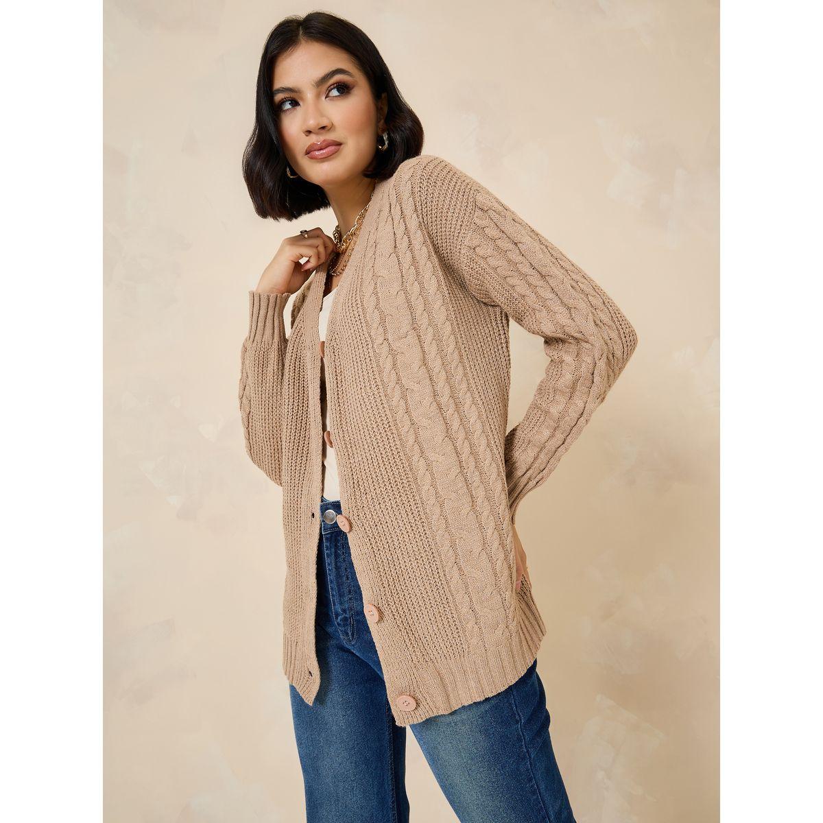 كارديجان محبوك بأزرار غلق-women-winterwear-cardigansandjumpers-cardigans-image-4