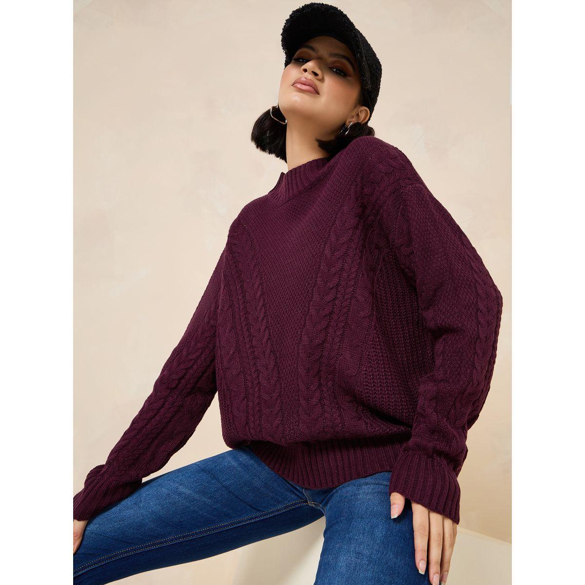 أفرول محبوك بقصة عادية-women-clothing-cardigansandjumpers-jumpers-image-1