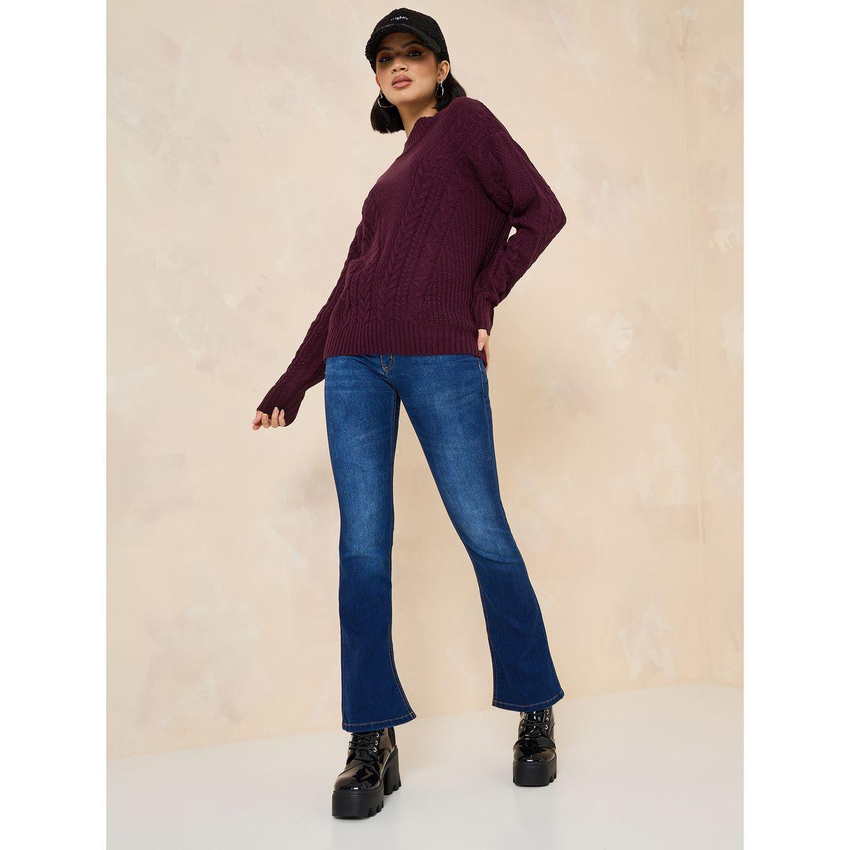 أفرول محبوك بقصة عادية-women-clothing-cardigansandjumpers-jumpers-image-2