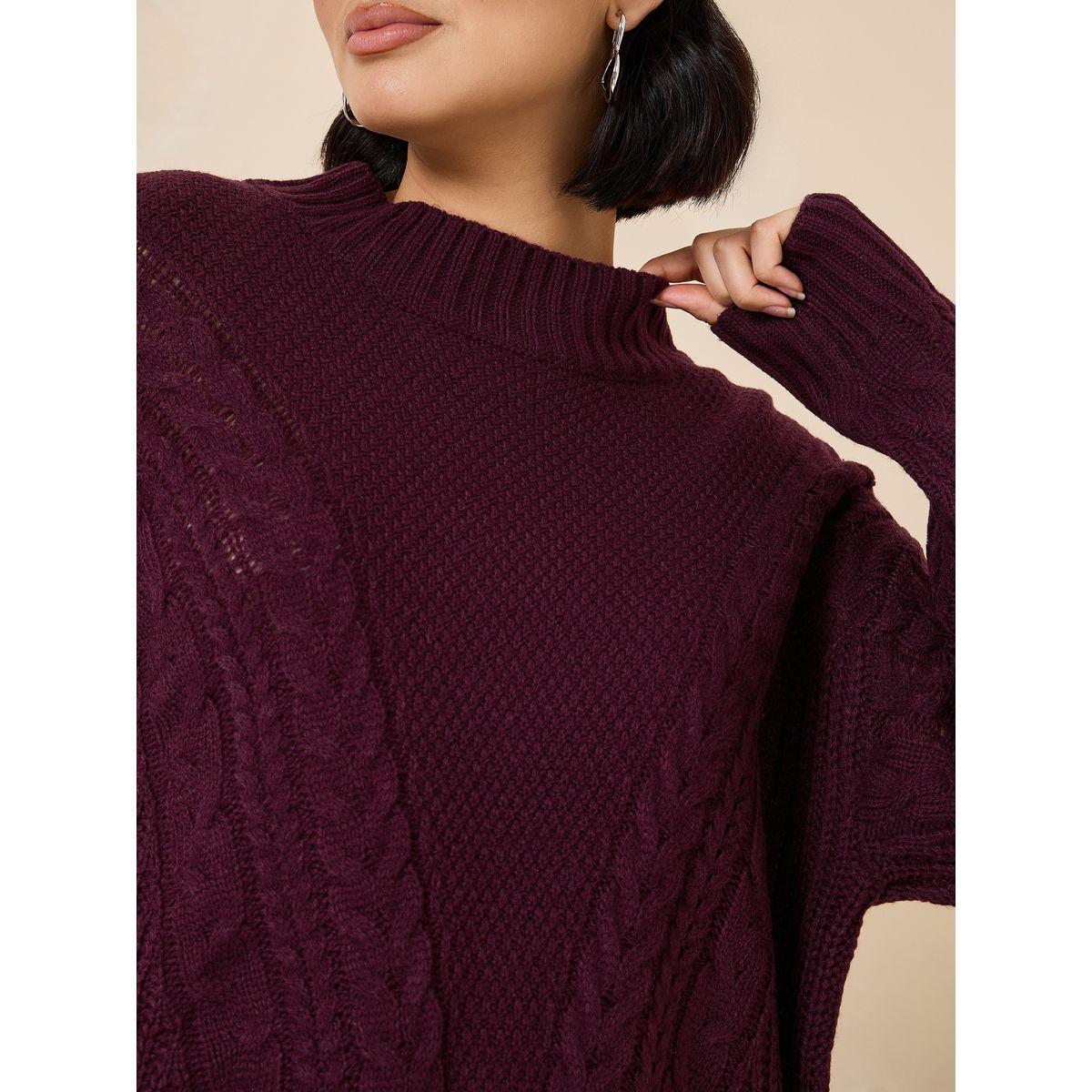 Styli Textured Cable Knit Regular Fit Sweater-women-clothing-cardigansandjumpers-jumpers-image-3