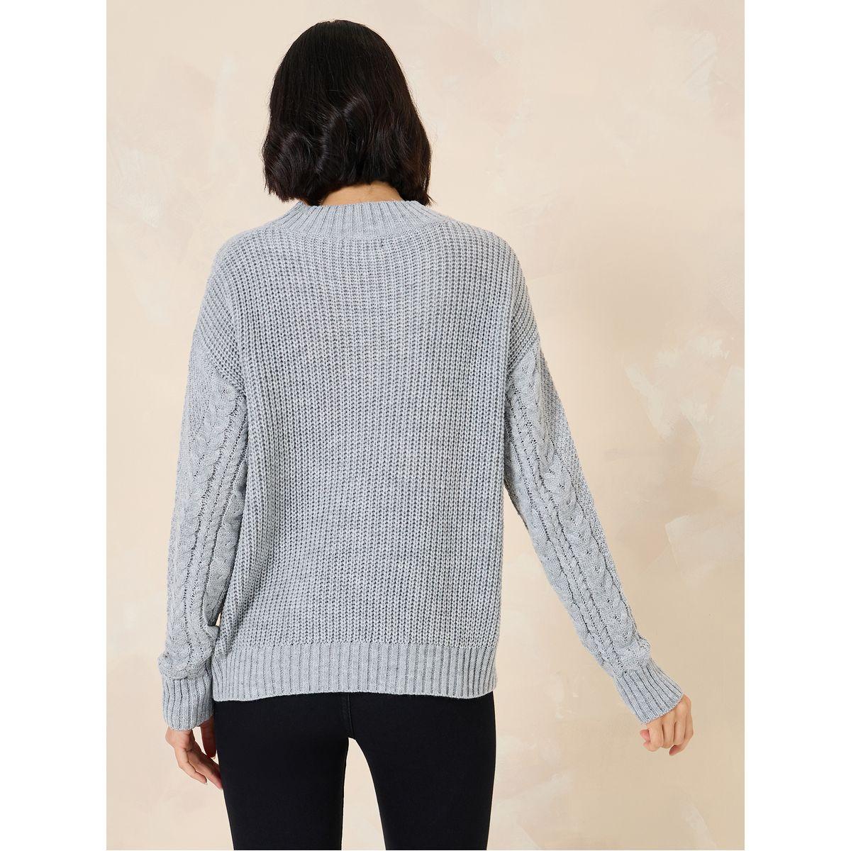 Styli Textured Cable Knit Regular Fit Sweater-women-clothing-cardigansandjumpers-jumpers-image-4