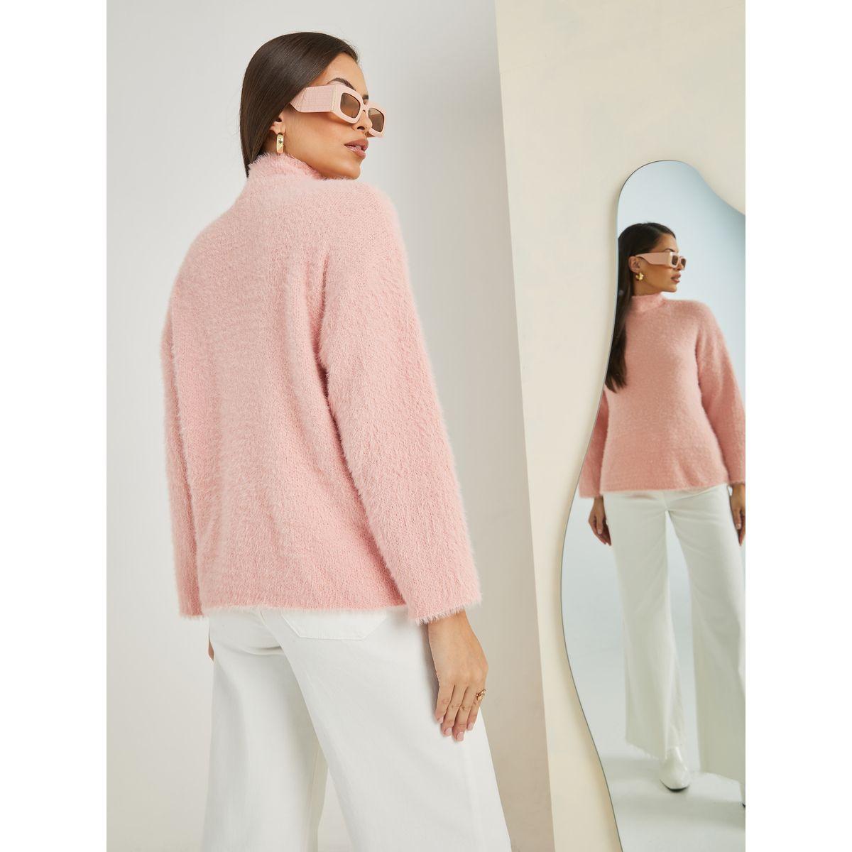 Styli Oversized High Neck Fuzzy Yarn Sweater-women-clothing-cardigansandjumpers-jumpers-image-4