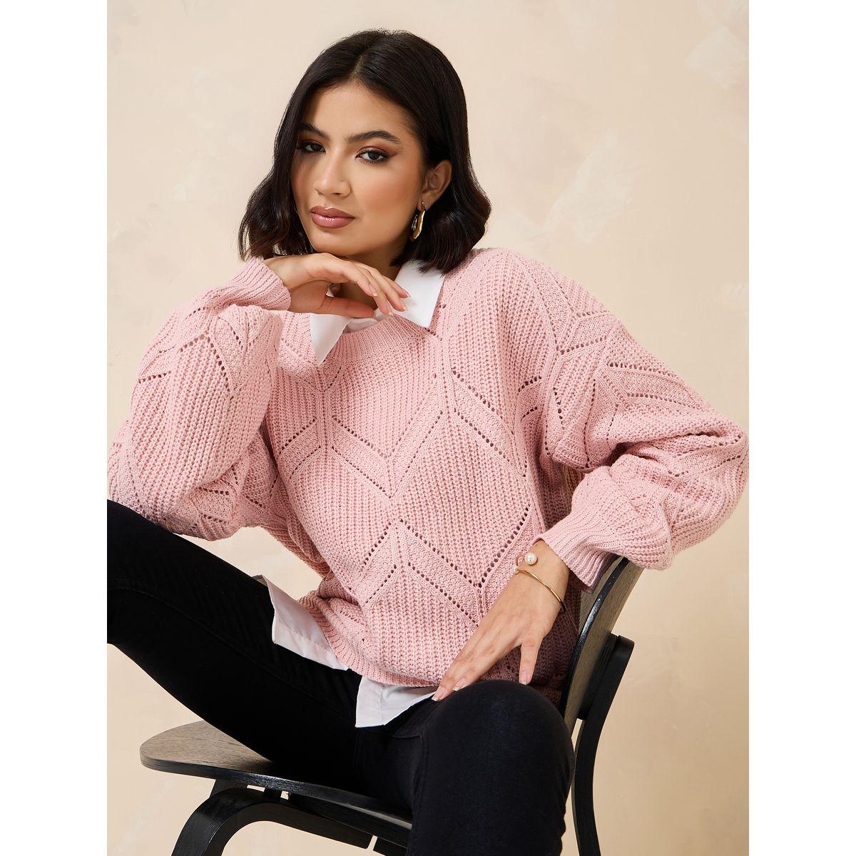 Styli Oversized Textured Round Neck Sweater-women-clothing-cardigansandjumpers-jumpers-image-1