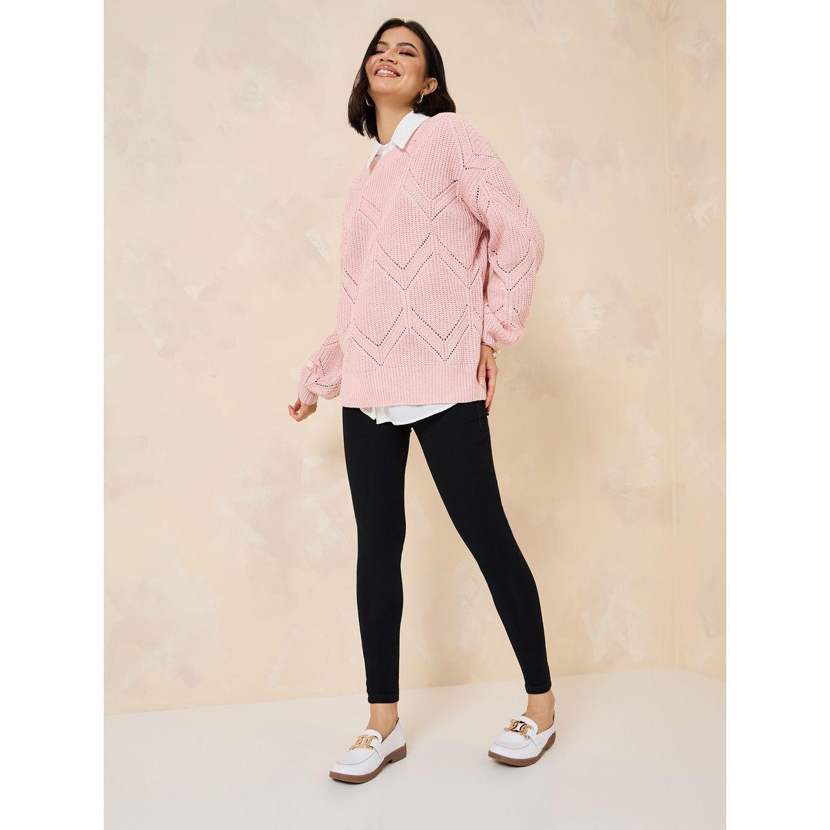 Styli Oversized Textured Round Neck Sweater-women-clothing-cardigansandjumpers-jumpers-image-2