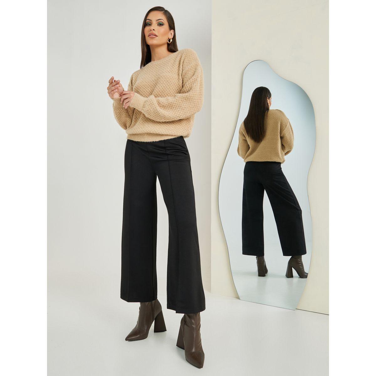 Styli Regular Fit Fuzzy Yarn Sweater-women-clothing-cardigansandjumpers-jumpers-image-1