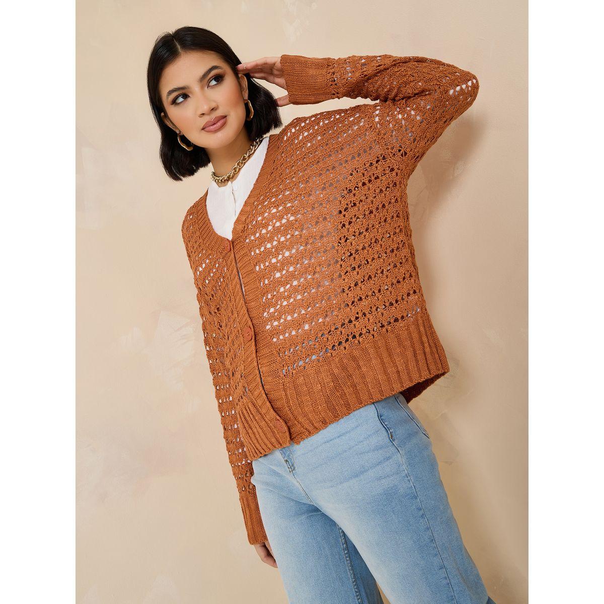 كارديجان بتفاصيل بارزة الملمس-women-winterwear-cardigansandjumpers-cardigans-image-3