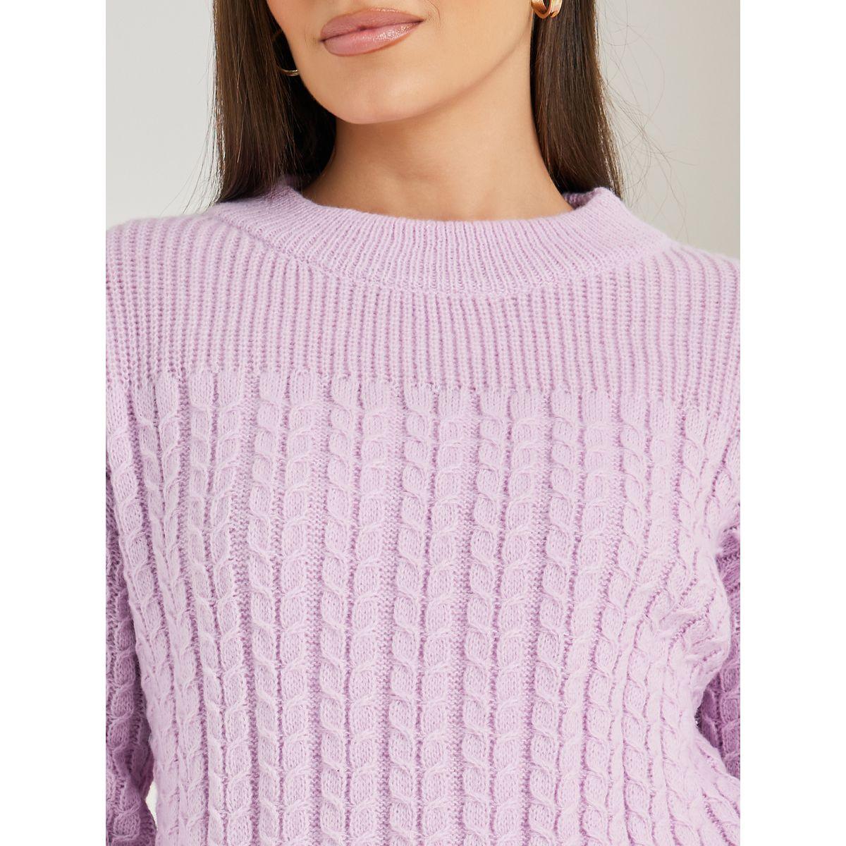 سويتر محبوك بقصة عادية-women-clothing-cardigansandjumpers-jumpers-image-3