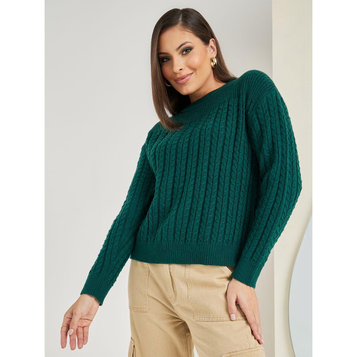 Styli Regular Fit Brushed Yarn Cable Knit Sweater-women-clothing-cardigansandjumpers-jumpers-image-1